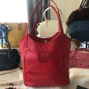 Tory Burch Red Leather tote